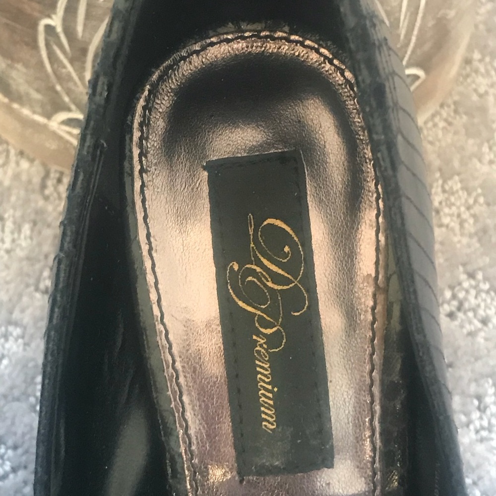 Top Shop Snake print pumps black, silver size 7 - Picture 6 of 7